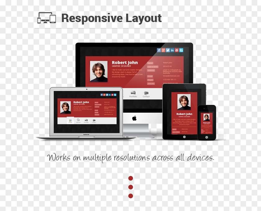 Multi Skills Resume Responsive Web Design Résumé Template Multimedia Multi-user Software PNG