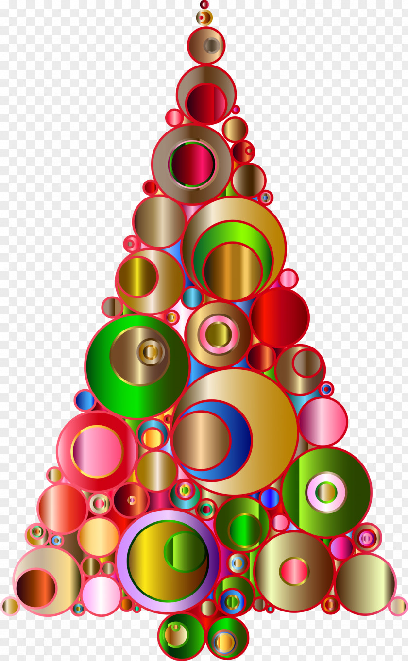 *2* Christmas Tree Ornament Abstract Clip Art PNG