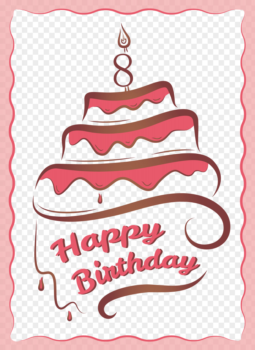 Birthday Cake Vector Material Greeting Card PNG