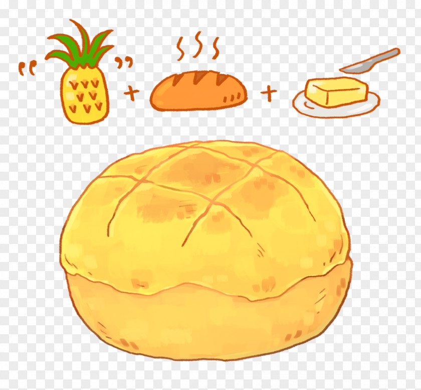 Bun Pineapple Baozi Hong Kong Cuisine Food Clip Art PNG