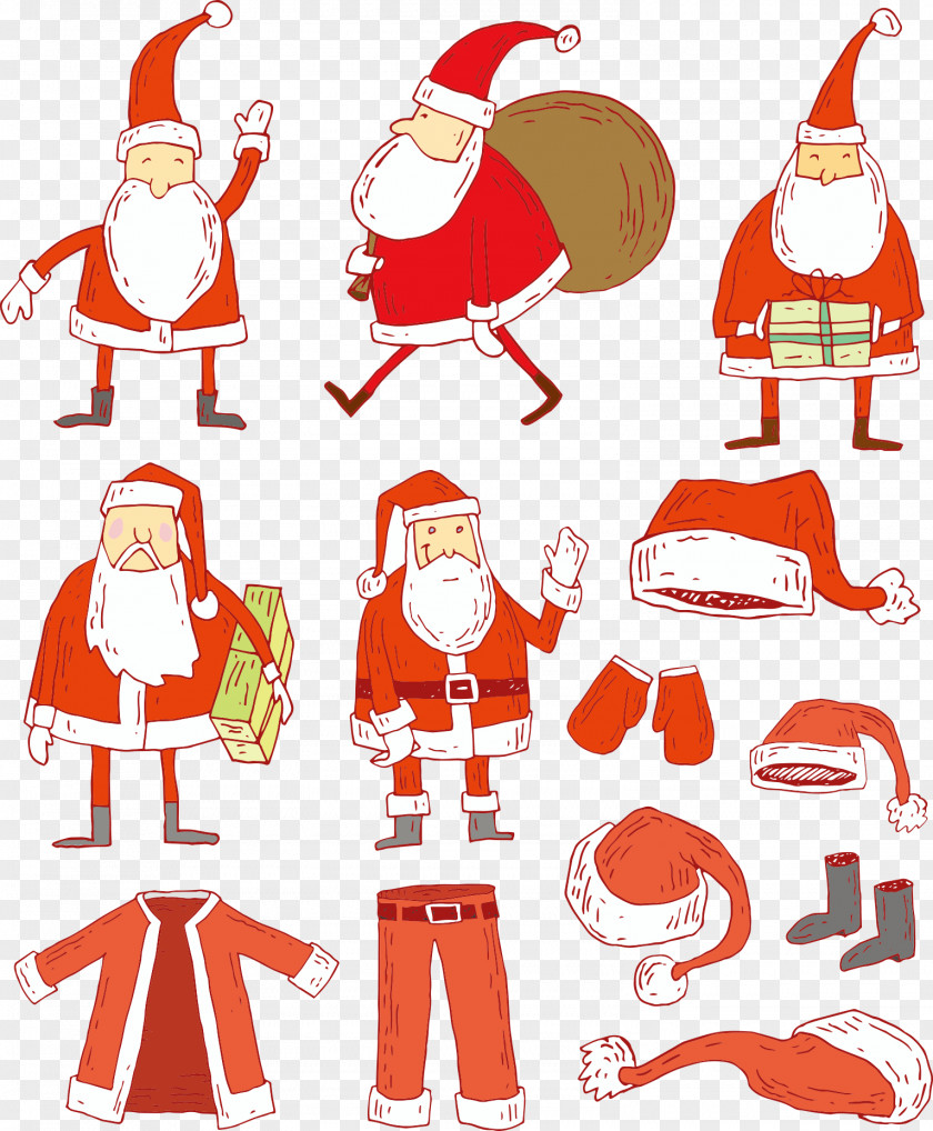 Cartoon Santa Image Claus Christmas Ornament Illustration PNG