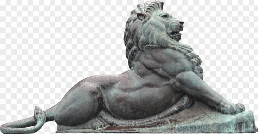 Lion Statue Classical Sculpture PNG