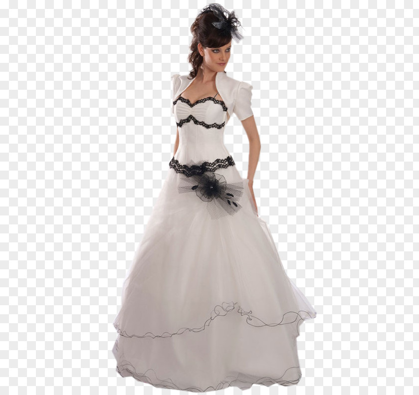 Dress Wedding Evening Gown Woman Bride PNG