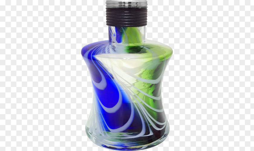 Glass Liqueur Bottle Cobalt Blue PNG