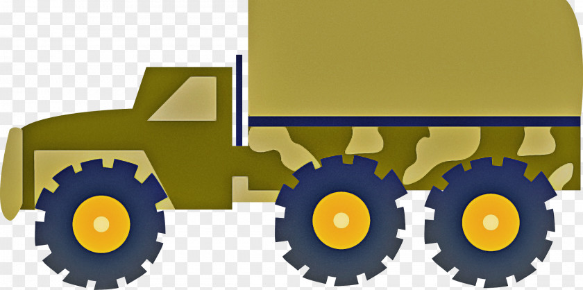 Yellow Tractor Gear Vehicle Wheel PNG