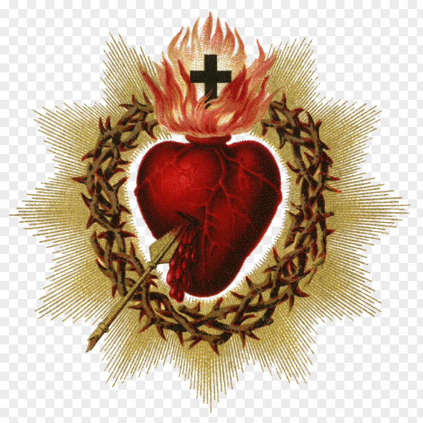 1000 Feast Of The Sacred Heart Catholic Devotions Holy Card PNG