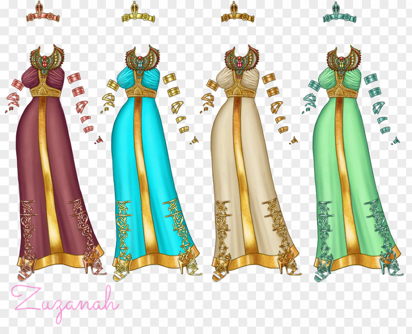 Hathor Lady Popular Fashion Clothing Costume Design PNG