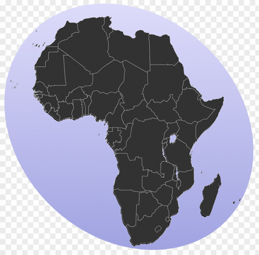 Africa Map Globe PNG
