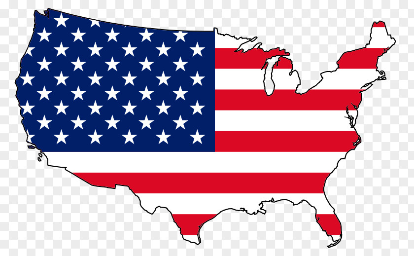 United States Flag Of The Map Clip Art PNG