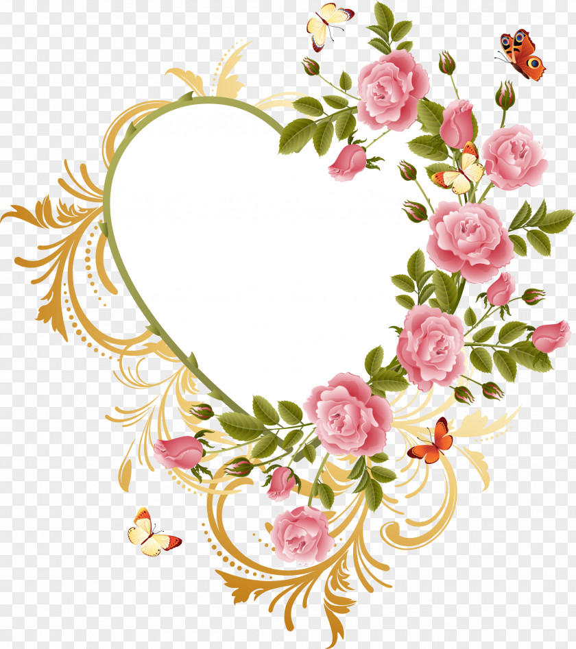 Vector Rose Floral Design PNG