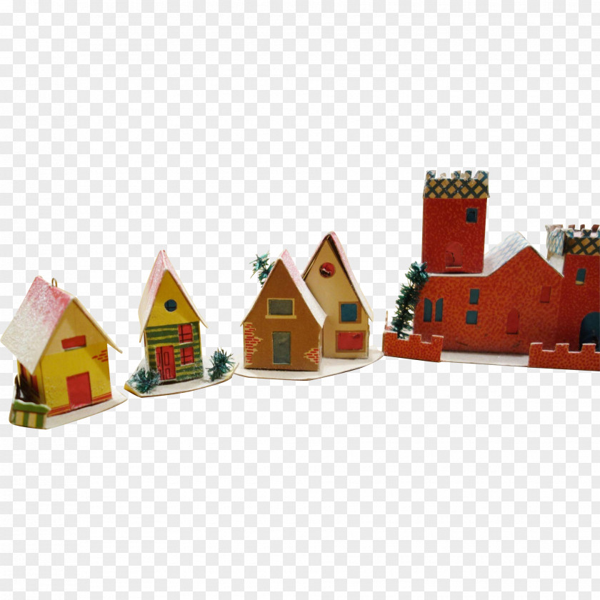 Village Christmas Ornament Gingerbread House PNG