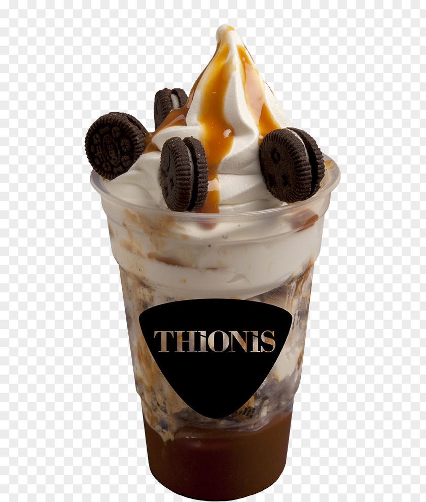 Ice Cream Sundae Chocolate Frozen Yogurt Thionis Helados PNG