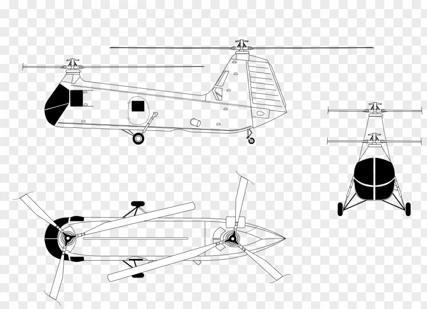Helicopter Rotor Piasecki HUP Retriever H-21 Aircraft PNG
