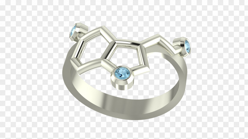Serotonin Molecule Chemical Bond Gold Molecular Geometry Jewellery PNG