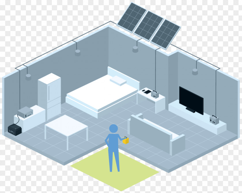 Solar Power Panels Top Light Industry Engineering House PNG