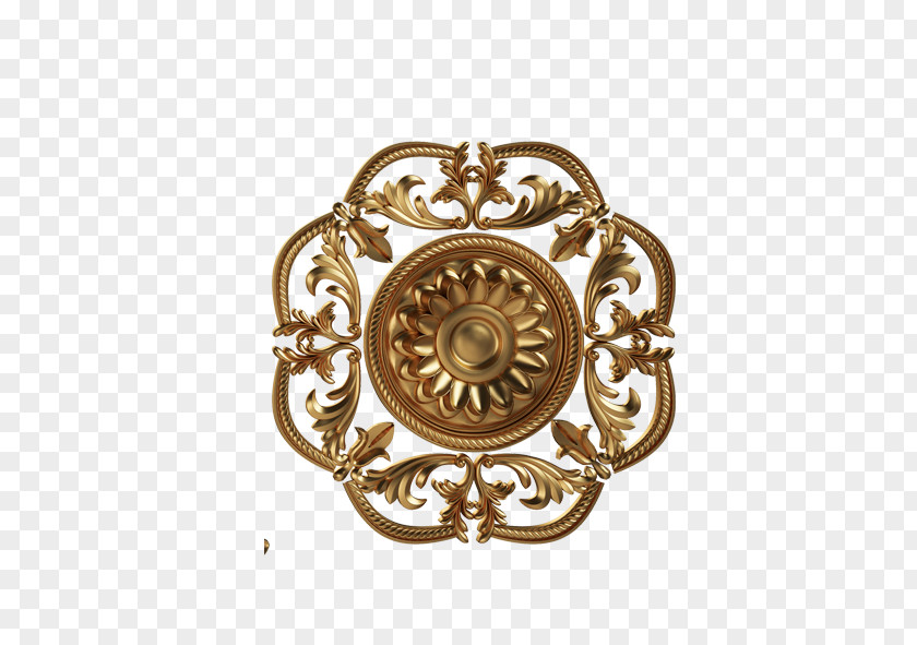 Gold Jewelry Motif PNG