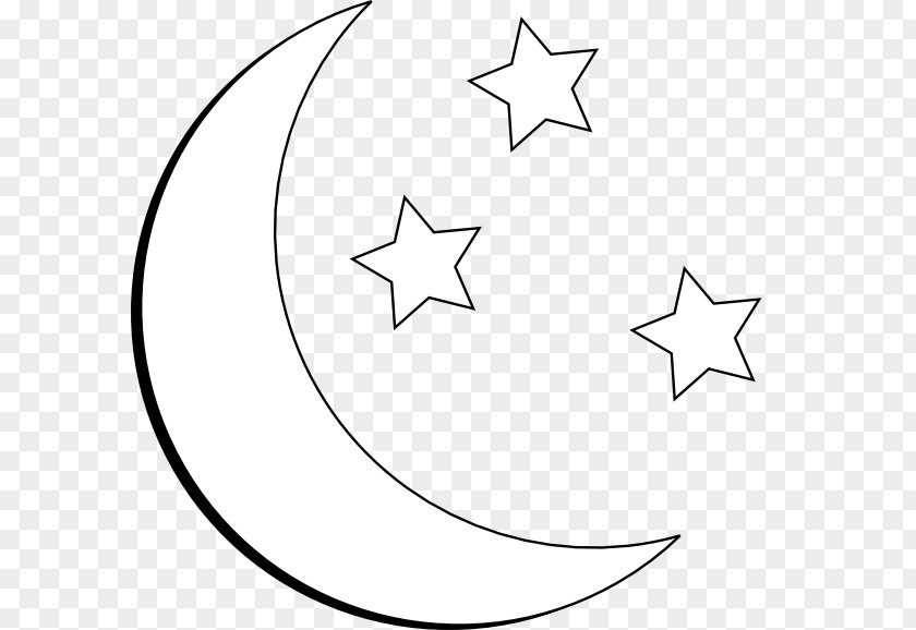 MOON AND STAR Star Moon Black And White Clip Art PNG