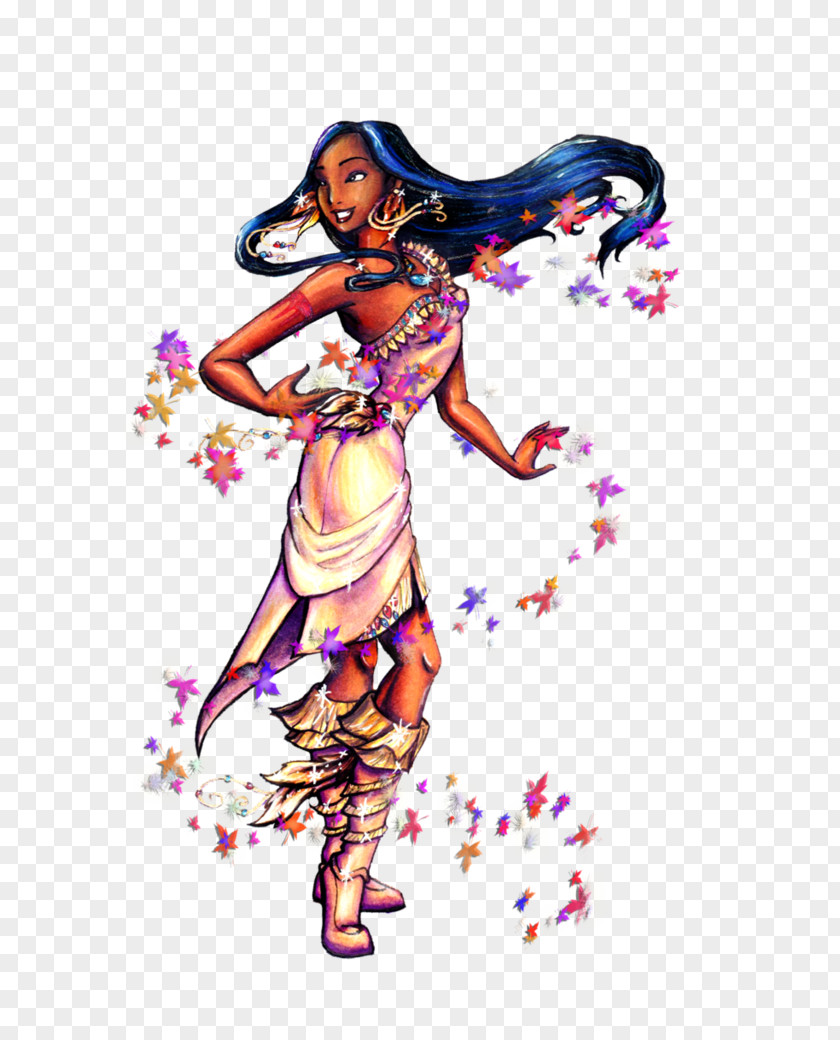 Pocahontas Disney Colors Of The Wind Princess Art Watercolor Painting PNG