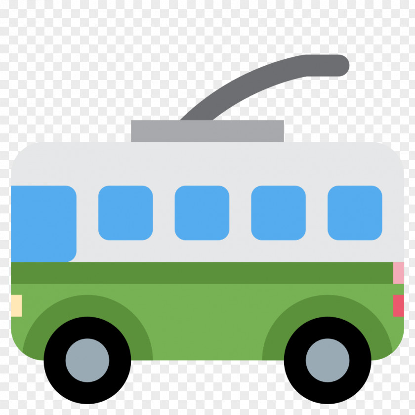 Trolley Car Trolleybus Tram Emoji Transport PNG