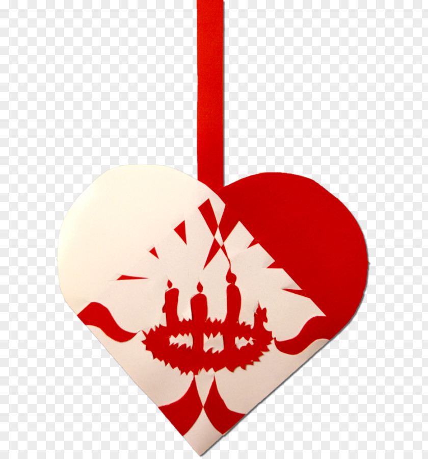 Christmas Pleated Hearts Ornament Advent PNG