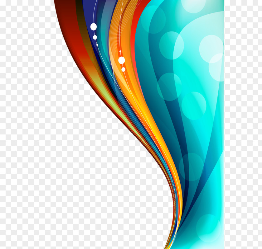 Color Floating Curve Abstract Art PNG