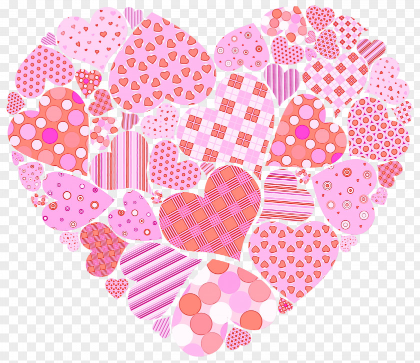 Love Sticker Heart Pink Pattern Clip Art PNG