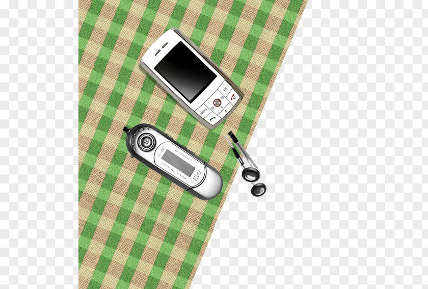 Table Cloth On A Mobile Phone Headset Tablecloth Plaid Wallpaper PNG