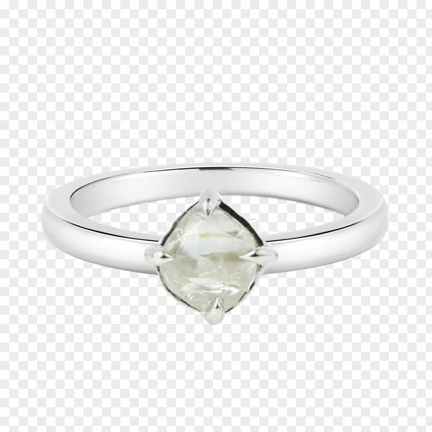 Unique Raw Diamond Rings Wedding Ring Silver Body Jewellery PNG