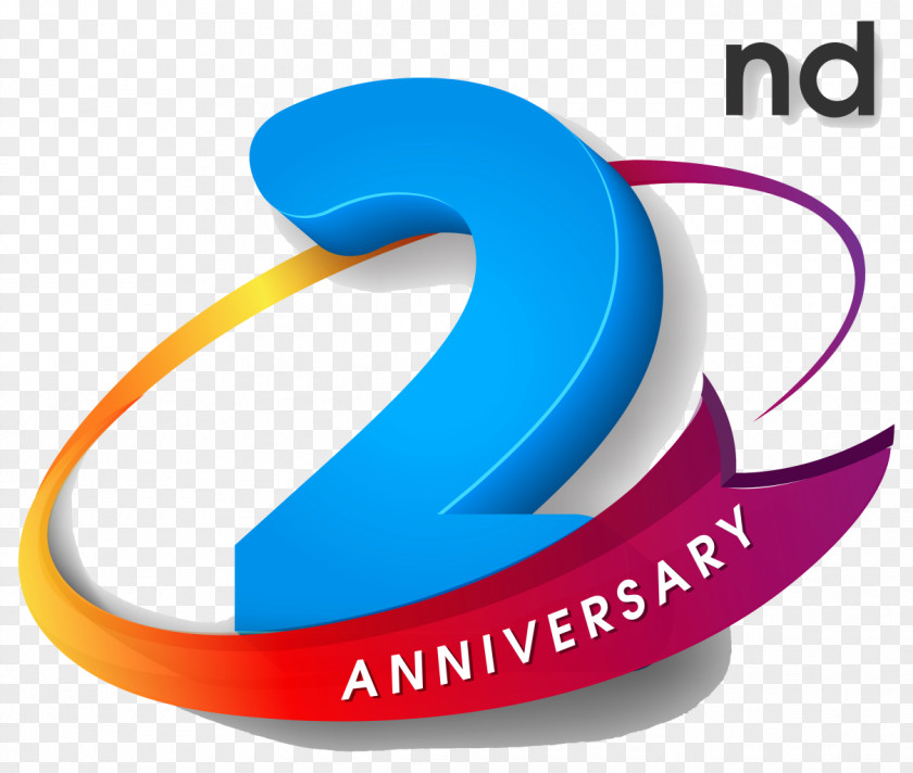 2nd Anniversary Logo Wedding Party PNG