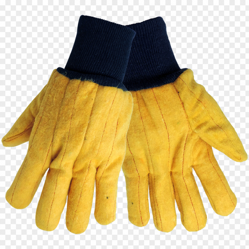 Cloth Glove Yellow Blue Wrist Cuff PNG