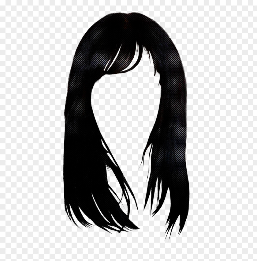Hair Black Hairstyle Head Long PNG