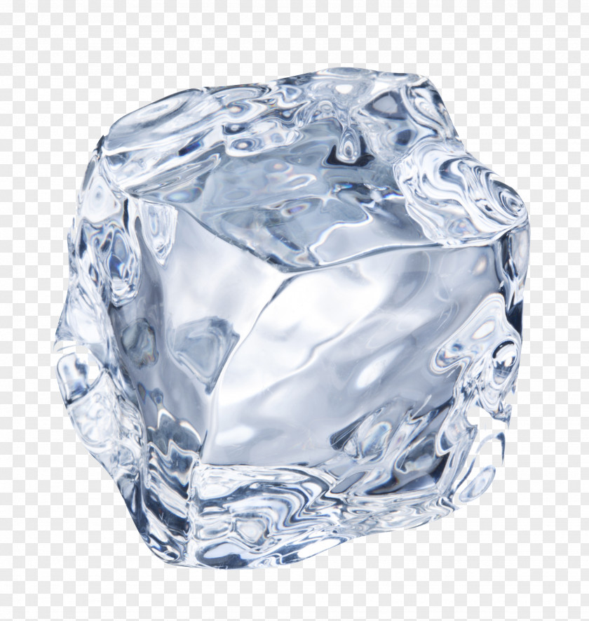 Ice Blue Cube Crystal PNG
