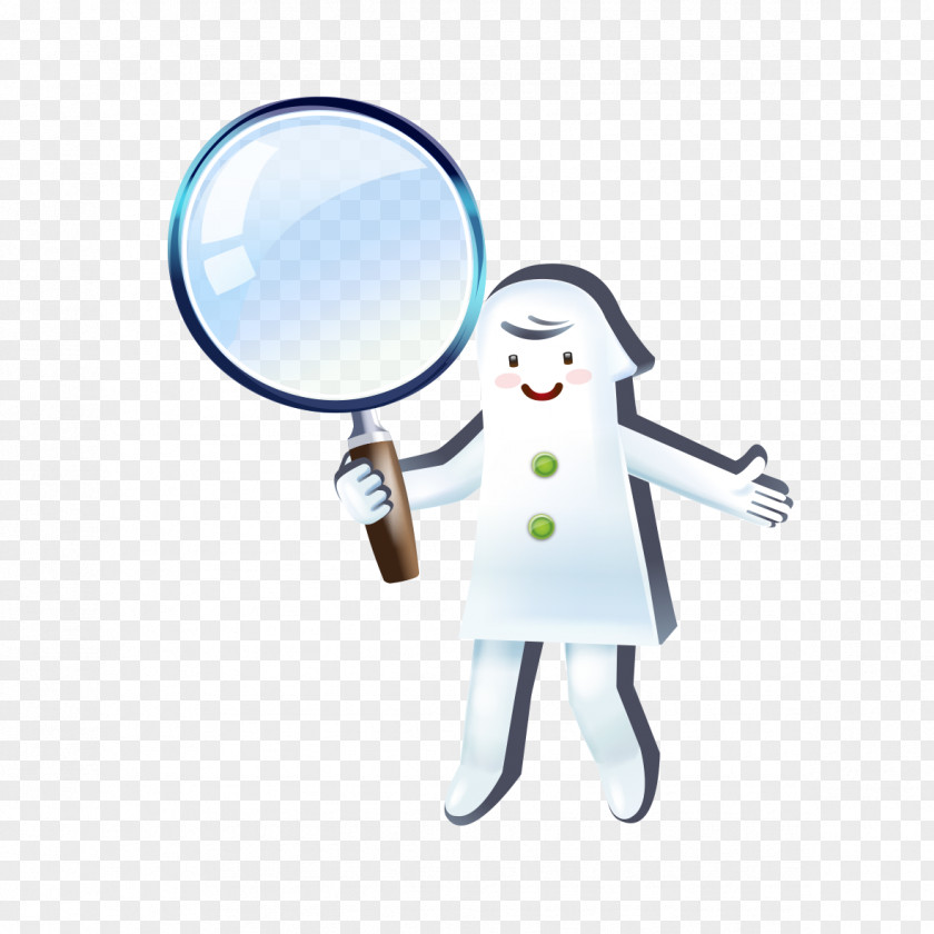 People Take A Magnifying Glass Cartoon Clip Art PNG