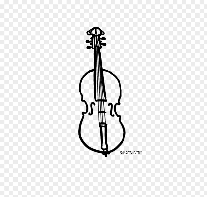 Violin Cello White Line Font PNG