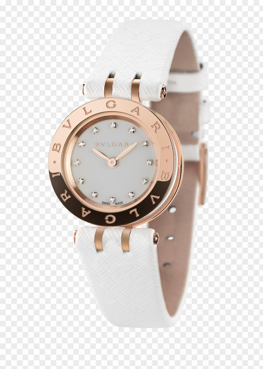 White Female Form Rose Gold Rim Bulgari Watches Watch Jewellery Ring Luxury Goods PNG