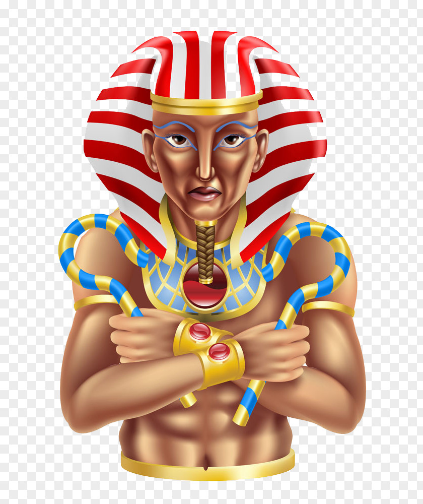 Egypt Creative Character Design Tutankhamun Ancient Pharaoh Cartoon PNG