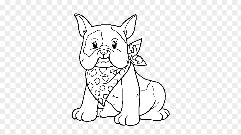 Puppy French Bulldog Georgia Coloring Book Illustration PNG