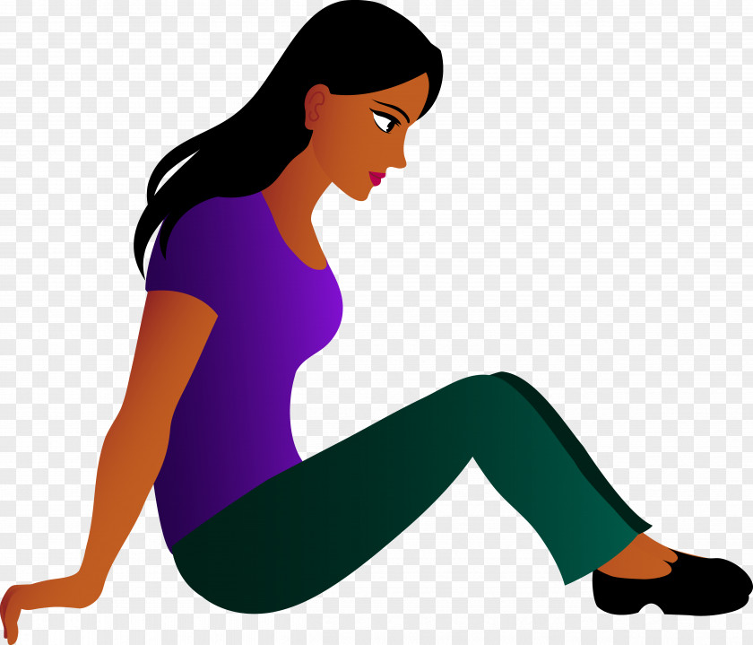 Sitting Woman Manspreading Clip Art PNG