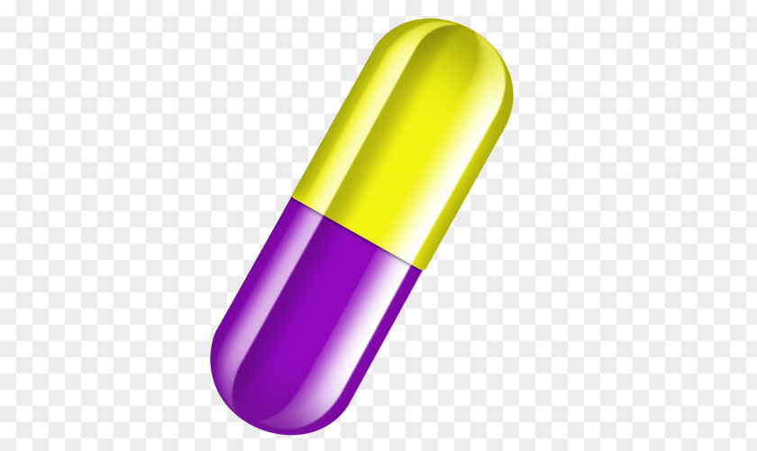 Tablet Capsule Yellow Blue Color PNG