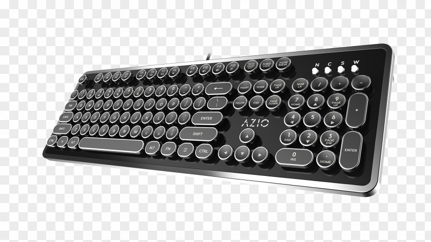 Azio MK RETRO Mechanical Keyboard Computer Typewriter Mouse PNG