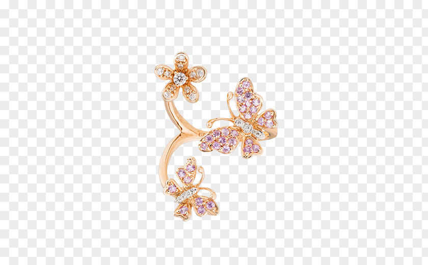 Butterfly Ring Earring Body Jewellery Brooch PNG