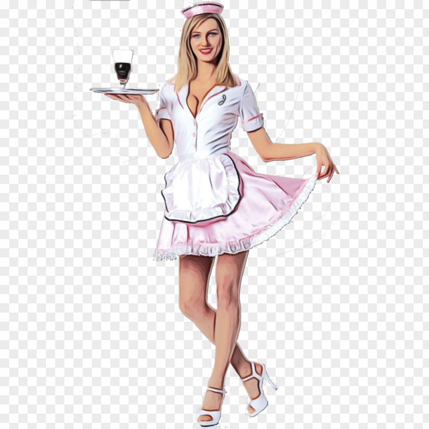 Fictional Character Uniform Clothing White Costume Pink Dress PNG
