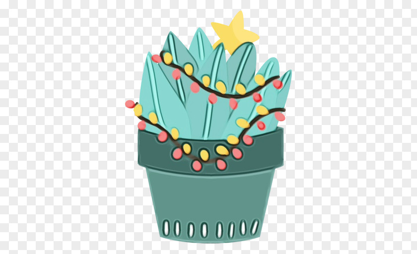 Baking Cup 0jc Flowerpot Turquoise PNG