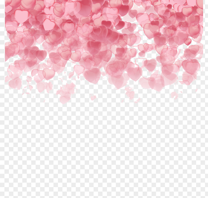 Light Pink Love Background Vector Material Valentines Day Heart Illustration PNG