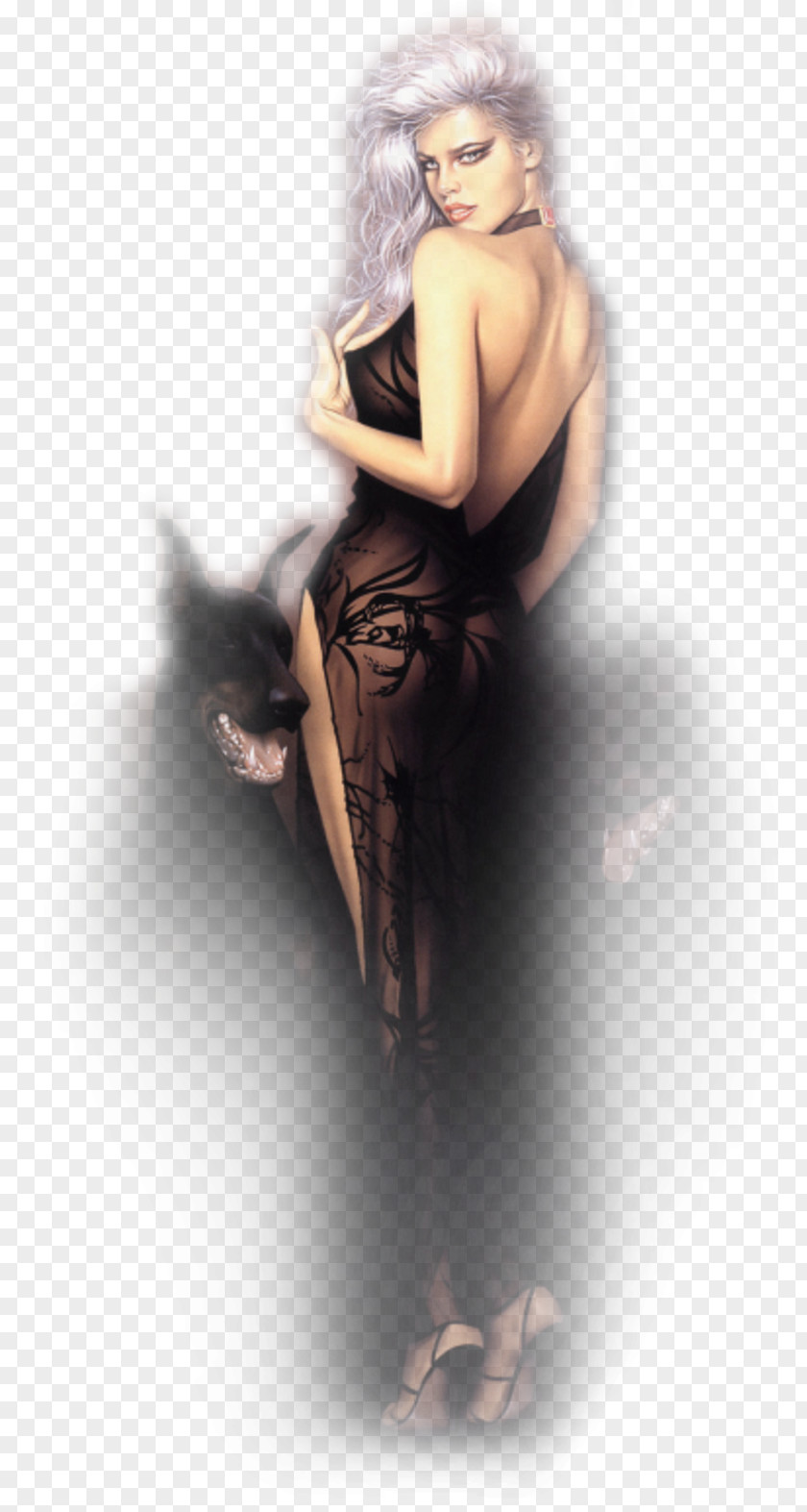 Pin-up Girl Painting Art Drawing Woman PNG girl Woman, goth clipart PNG