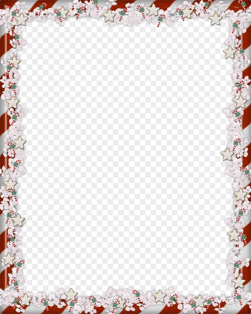 Exquisite Christmas Flower Border Frame PNG