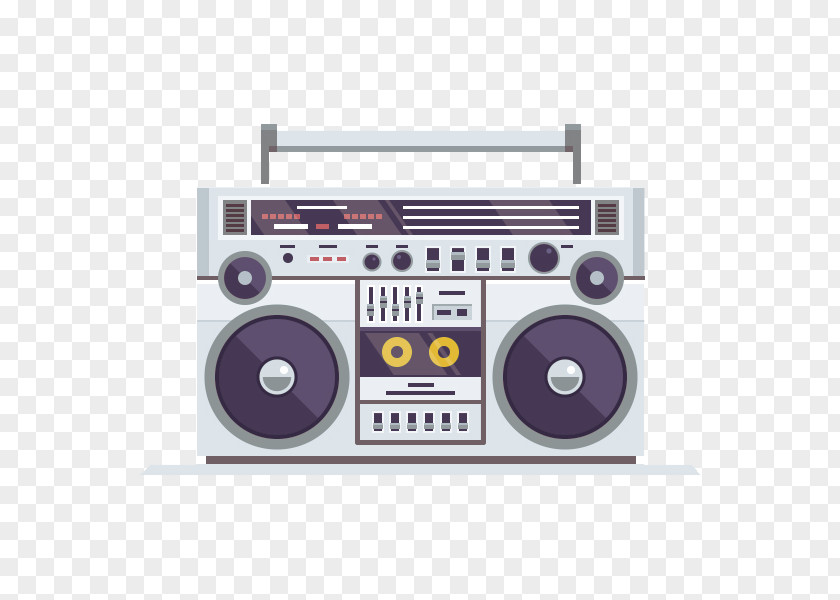 Radio Tape Recorder Boombox Videocassette PNG