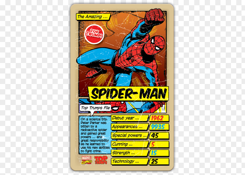 Spider-man Winning Moves Top Trumps Superhero Spider-Man PNG
