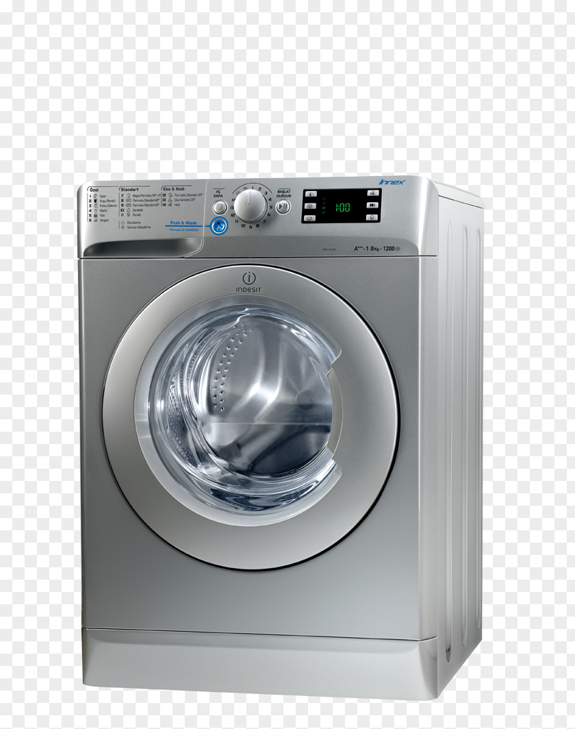 Washing Machine Machines Indesit Co. Home Appliance Clothes Dryer Laundry PNG