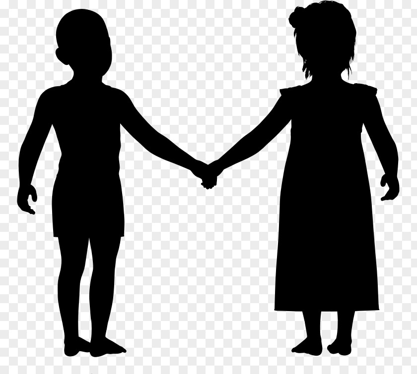 Boys And Girls Holding Hands Child Silhouette Clip Art PNG